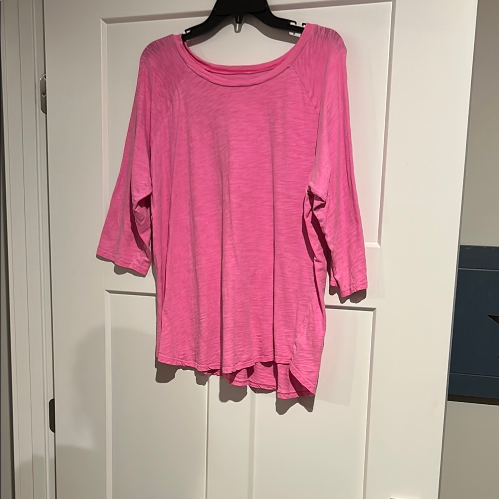 Torrid Pink 3/4 Sleeve Boxy Tunic